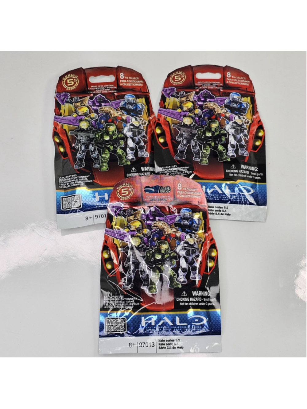 SEALED Mega Bloks Halo Series 5.5 Blind Bags 97013 Lot of 3 2012 Collector Packs